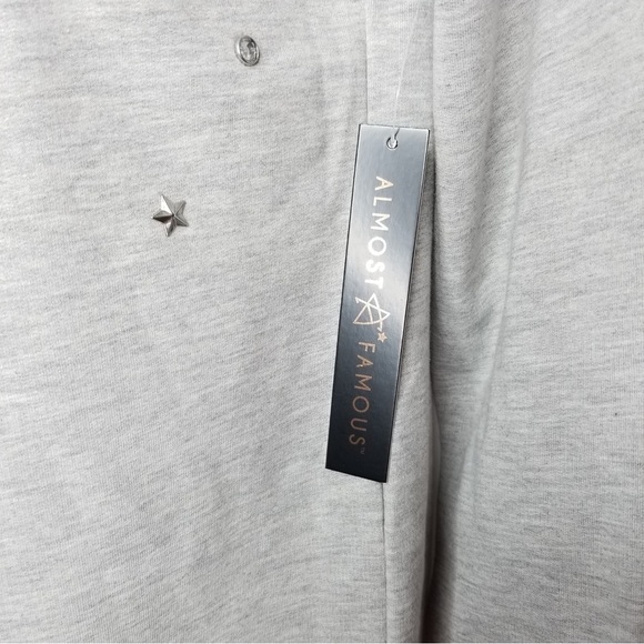 Almost Famous Iconic Embellished Shirt Dress Gray Size Small - Picture 5 of 7